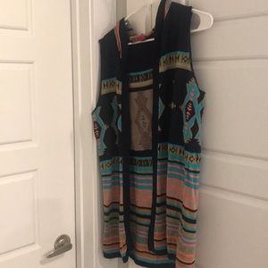 Aztec print cardigan
